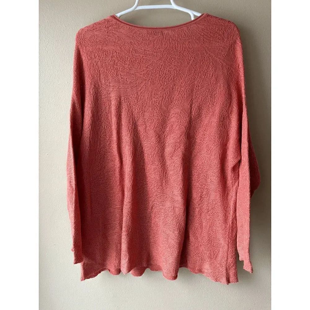 Peruvian Connection Textured Salmon Sweater Women's Size XS/S - Picture 2 of 2